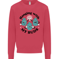 Weed Hanging With My Buds Cannabis Funny Kids Sweatshirt Jumper Heliconia