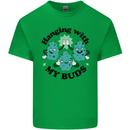 Weed Hanging With My Buds Cannabis Funny Kids T-Shirt Childrens Irish Green
