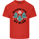 Weed Hanging With My Buds Cannabis Funny Kids T-Shirt Childrens Red