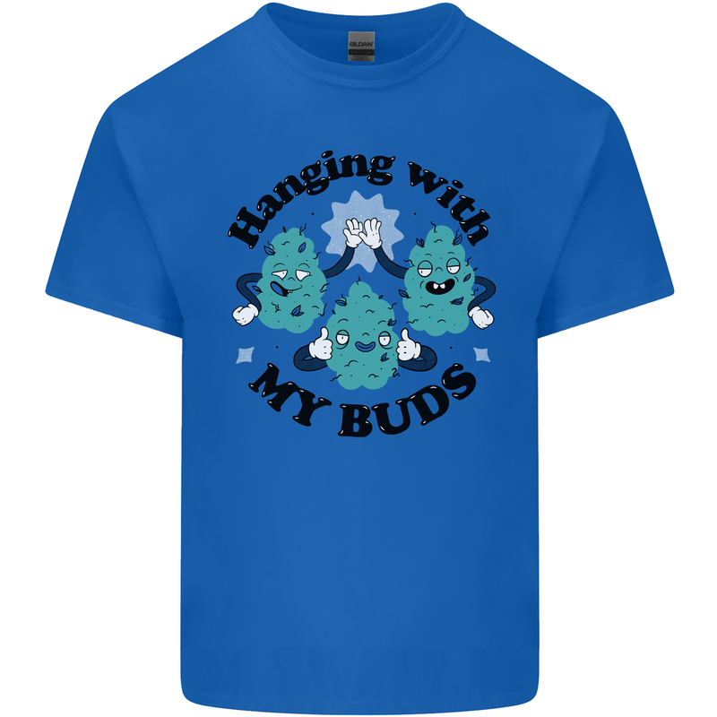 Weed Hanging With My Buds Cannabis Funny Kids T-Shirt Childrens Royal Blue
