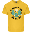 Weed Hanging With My Buds Cannabis Funny Kids T-Shirt Childrens Yellow