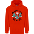 Weed Hanging With My Buds Cannabis Funny Mens 80% Cotton Hoodie Bright Red