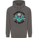 Weed Hanging With My Buds Cannabis Funny Mens 80% Cotton Hoodie Charcoal
