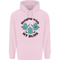 Weed Hanging With My Buds Cannabis Funny Mens 80% Cotton Hoodie Light Pink