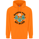 Weed Hanging With My Buds Cannabis Funny Mens 80% Cotton Hoodie Orange