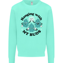 Weed Hanging With My Buds Cannabis Funny Mens Sweatshirt Jumper Peppermint