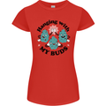 Weed Hanging With My Buds Cannabis Funny Womens Petite Cut T-Shirt Red