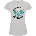 Weed Hanging With My Buds Cannabis Funny Womens Petite Cut T-Shirt Sports Grey