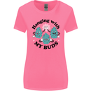 Weed Hanging With My Buds Cannabis Funny Womens Wider Cut T-Shirt Azalea