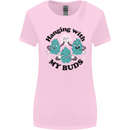 Weed Hanging With My Buds Cannabis Funny Womens Wider Cut T-Shirt Light Pink