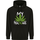 Weed My HealTHCare Cannabis Funny THC Childrens Kids Hoodie Black