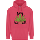 Weed My HealTHCare Cannabis Funny THC Childrens Kids Hoodie Heliconia