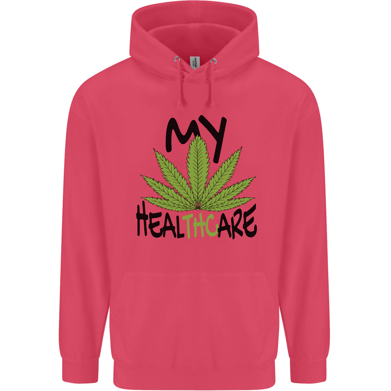 Weed My HealTHCare Cannabis Funny THC Childrens Kids Hoodie Heliconia