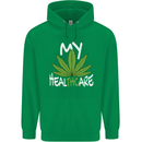 Weed My HealTHCare Cannabis Funny THC Childrens Kids Hoodie Irish Green