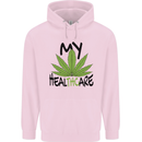 Weed My HealTHCare Cannabis Funny THC Childrens Kids Hoodie Light Pink