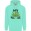 Weed My HealTHCare Cannabis Funny THC Childrens Kids Hoodie Peppermint