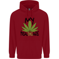 Weed My HealTHCare Cannabis Funny THC Childrens Kids Hoodie Red