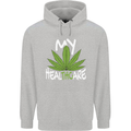Weed My HealTHCare Cannabis Funny THC Childrens Kids Hoodie Sports Grey