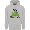 Weed My HealTHCare Cannabis Funny THC Childrens Kids Hoodie Sports Grey