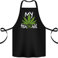 Weed My HealTHCare Cannabis Funny THC Cotton Apron 100% Organic Black