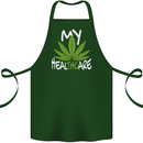 Weed My HealTHCare Cannabis Funny THC Cotton Apron 100% Organic Forest Green