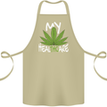 Weed My HealTHCare Cannabis Funny THC Cotton Apron 100% Organic Khaki