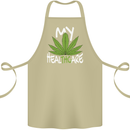Weed My HealTHCare Cannabis Funny THC Cotton Apron 100% Organic Khaki