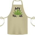 Weed My HealTHCare Cannabis Funny THC Cotton Apron 100% Organic Khaki