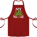 Weed My HealTHCare Cannabis Funny THC Cotton Apron 100% Organic Maroon