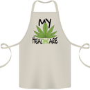 Weed My HealTHCare Cannabis Funny THC Cotton Apron 100% Organic Natural