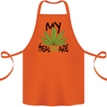Weed My HealTHCare Cannabis Funny THC Cotton Apron 100% Organic Orange