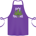 Weed My HealTHCare Cannabis Funny THC Cotton Apron 100% Organic Purple