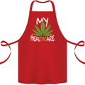 Weed My HealTHCare Cannabis Funny THC Cotton Apron 100% Organic Red