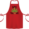 Weed My HealTHCare Cannabis Funny THC Cotton Apron 100% Organic Red