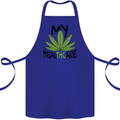Weed My HealTHCare Cannabis Funny THC Cotton Apron 100% Organic Royal Blue