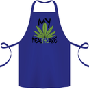 Weed My HealTHCare Cannabis Funny THC Cotton Apron 100% Organic Royal Blue