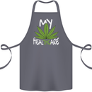 Weed My HealTHCare Cannabis Funny THC Cotton Apron 100% Organic Steel