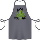 Weed My HealTHCare Cannabis Funny THC Cotton Apron 100% Organic Steel