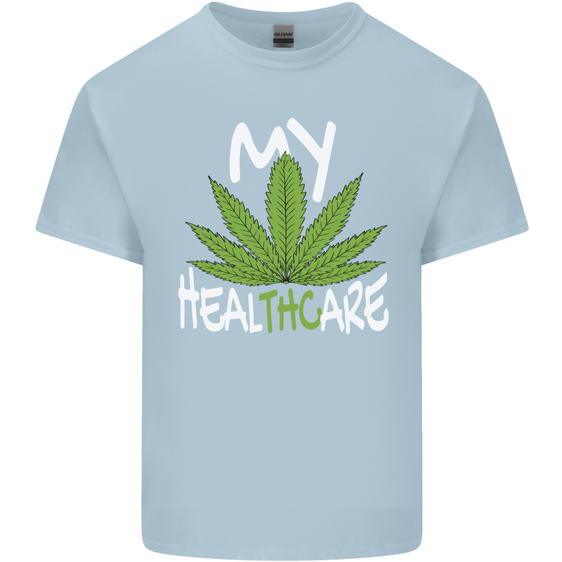 Weed My HealTHCare Cannabis Funny THC Kids T-Shirt Childrens Light Blue