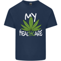 Weed My HealTHCare Cannabis Funny THC Kids T-Shirt Childrens Navy Blue