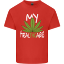 Weed My HealTHCare Cannabis Funny THC Kids T-Shirt Childrens Red