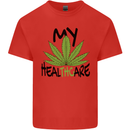 Weed My HealTHCare Cannabis Funny THC Kids T-Shirt Childrens Red