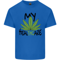 Weed My HealTHCare Cannabis Funny THC Kids T-Shirt Childrens Royal Blue