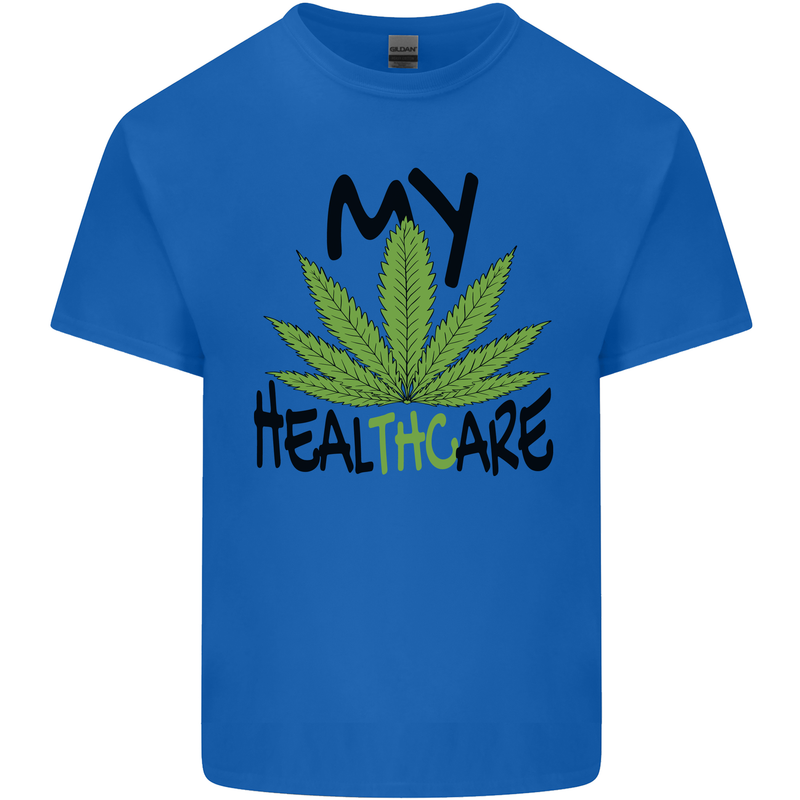 Weed My HealTHCare Cannabis Funny THC Kids T-Shirt Childrens Royal Blue