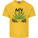 Weed My HealTHCare Cannabis Funny THC Kids T-Shirt Childrens Yellow