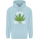 Weed My HealTHCare Cannabis Funny THC Mens 80% Cotton Hoodie Light Blue