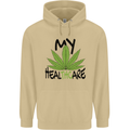 Weed My HealTHCare Cannabis Funny THC Mens 80% Cotton Hoodie Sand