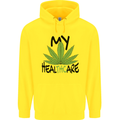 Weed My HealTHCare Cannabis Funny THC Mens 80% Cotton Hoodie Yellow
