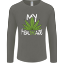 Weed My HealTHCare Cannabis Funny THC Mens Long Sleeve T-Shirt Charcoal