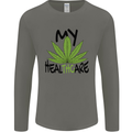 Weed My HealTHCare Cannabis Funny THC Mens Long Sleeve T-Shirt Charcoal